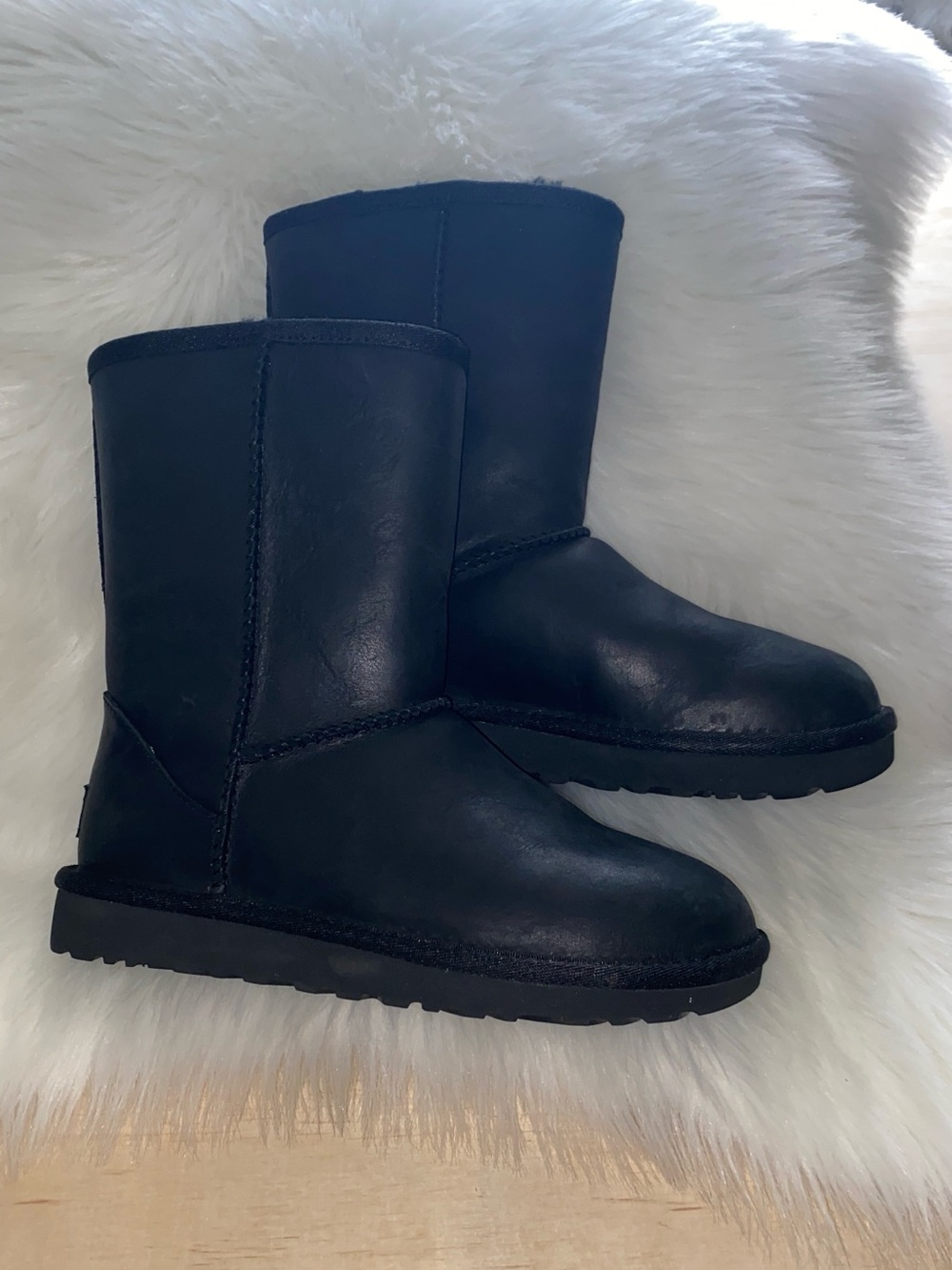 UGG Black Classic Short Shearling Lined Boots